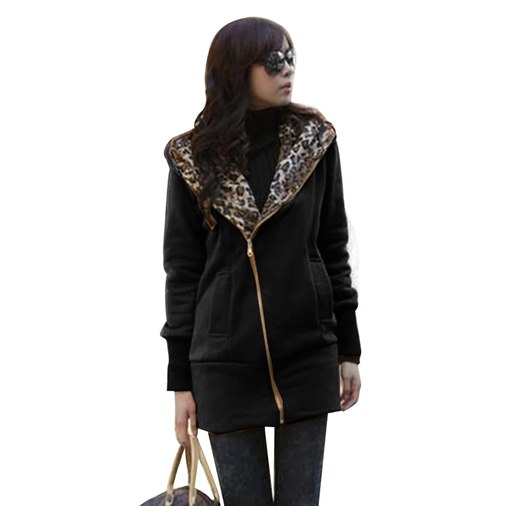 2019 модные женские туфли пальто Теплый осень зима длинная куртка с капюшоном