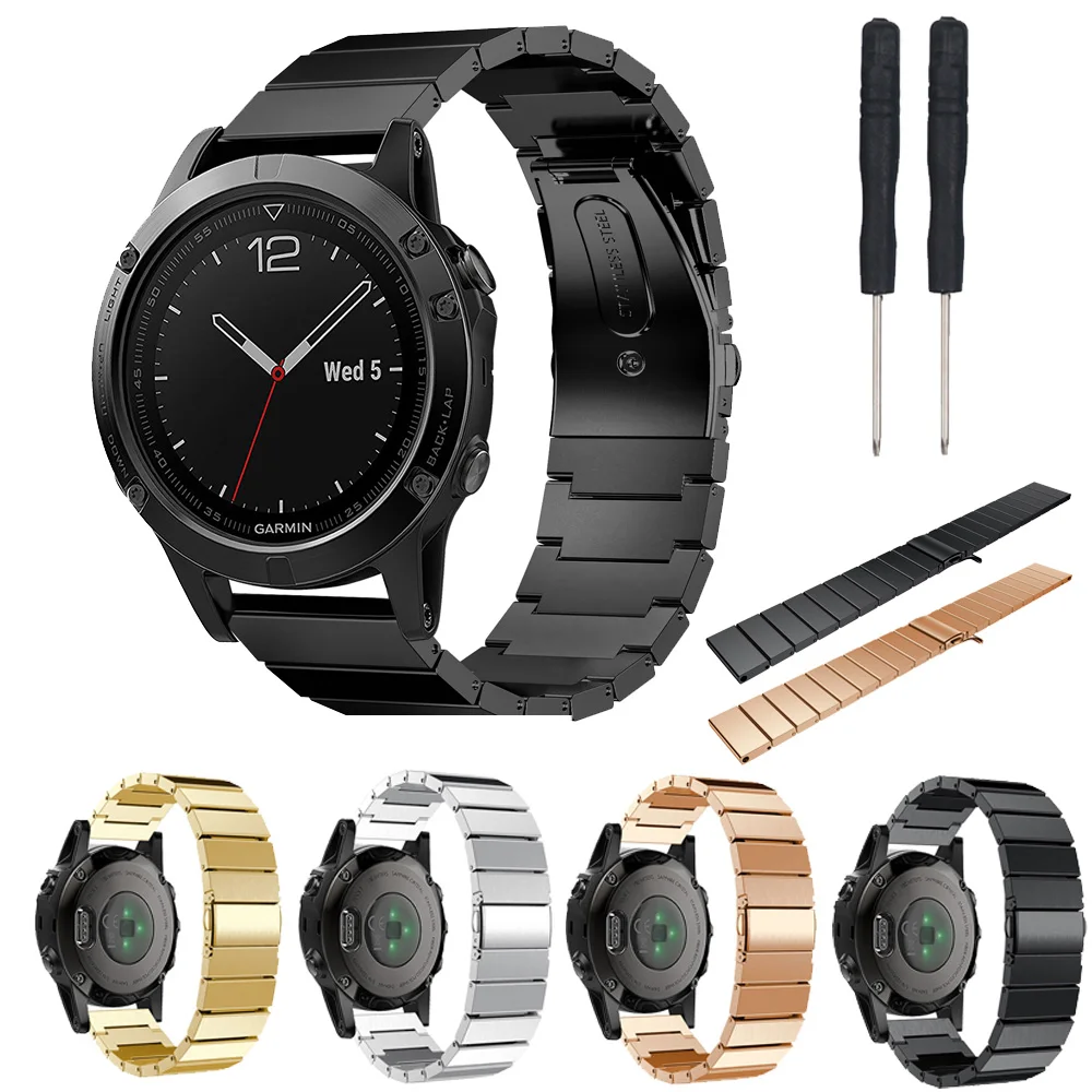 26 мм браслет из нержавеющей стали ремешок для Garmin Fenix 5X/5X Plus Смарт часы часов