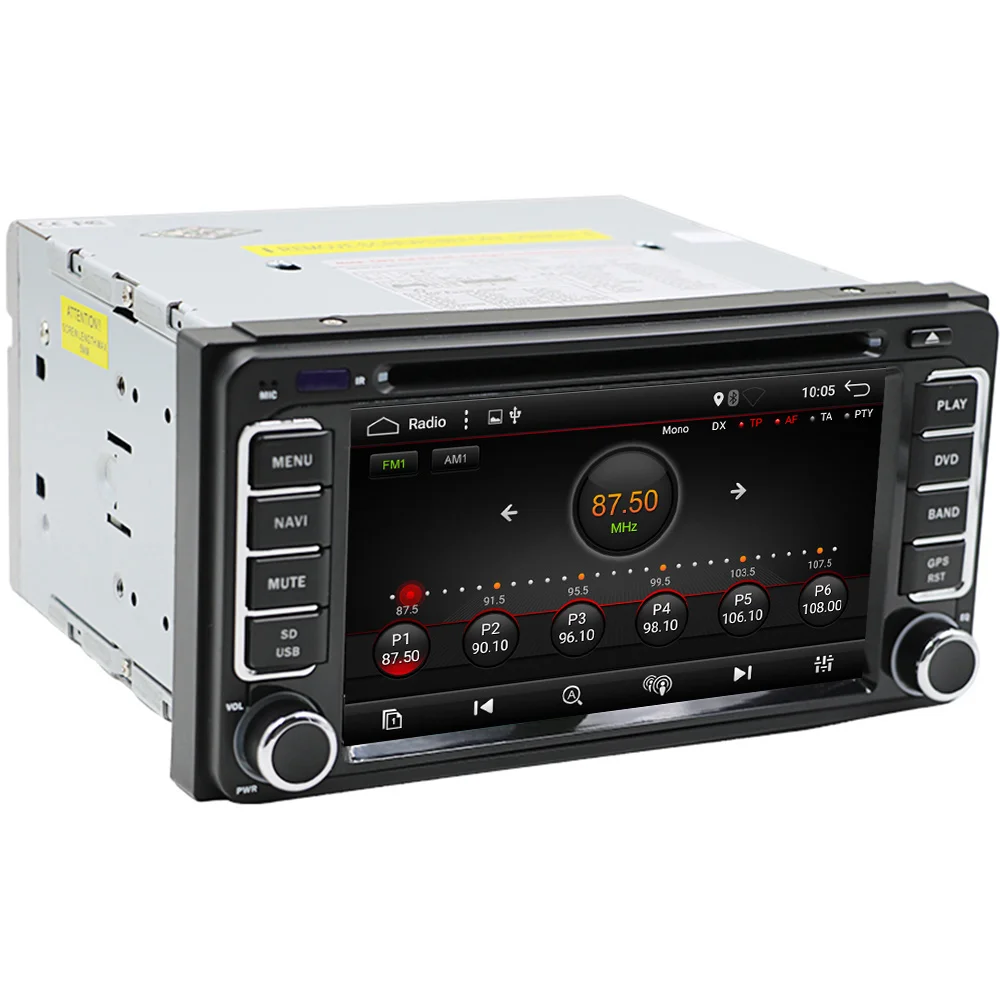 Eunavi 2 din Android 8 1 автомобильный DVD gps для Toyota Hilux Yaris Vios Camry Corolla Prado RAV4 2003 2004 2005 2006 2007 2008|car