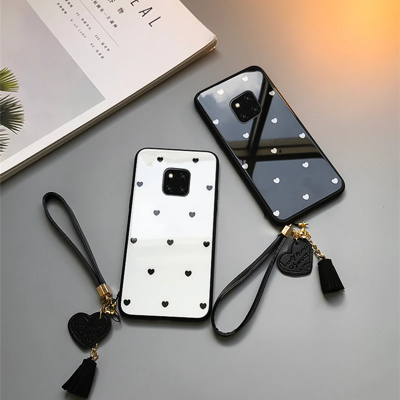 Чехол BONVAN из закаленного стекла для Huawei Mate 30 20 Pro Lite жесткий чехол с любовным