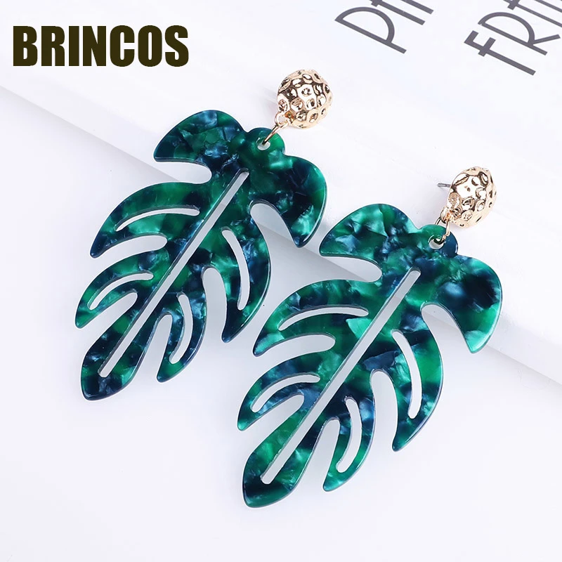 Acrylic earrings 2019 pearl gold statement korean drop jewelry vintage bohemian heart indian red blue ethnic for women | Украшения и