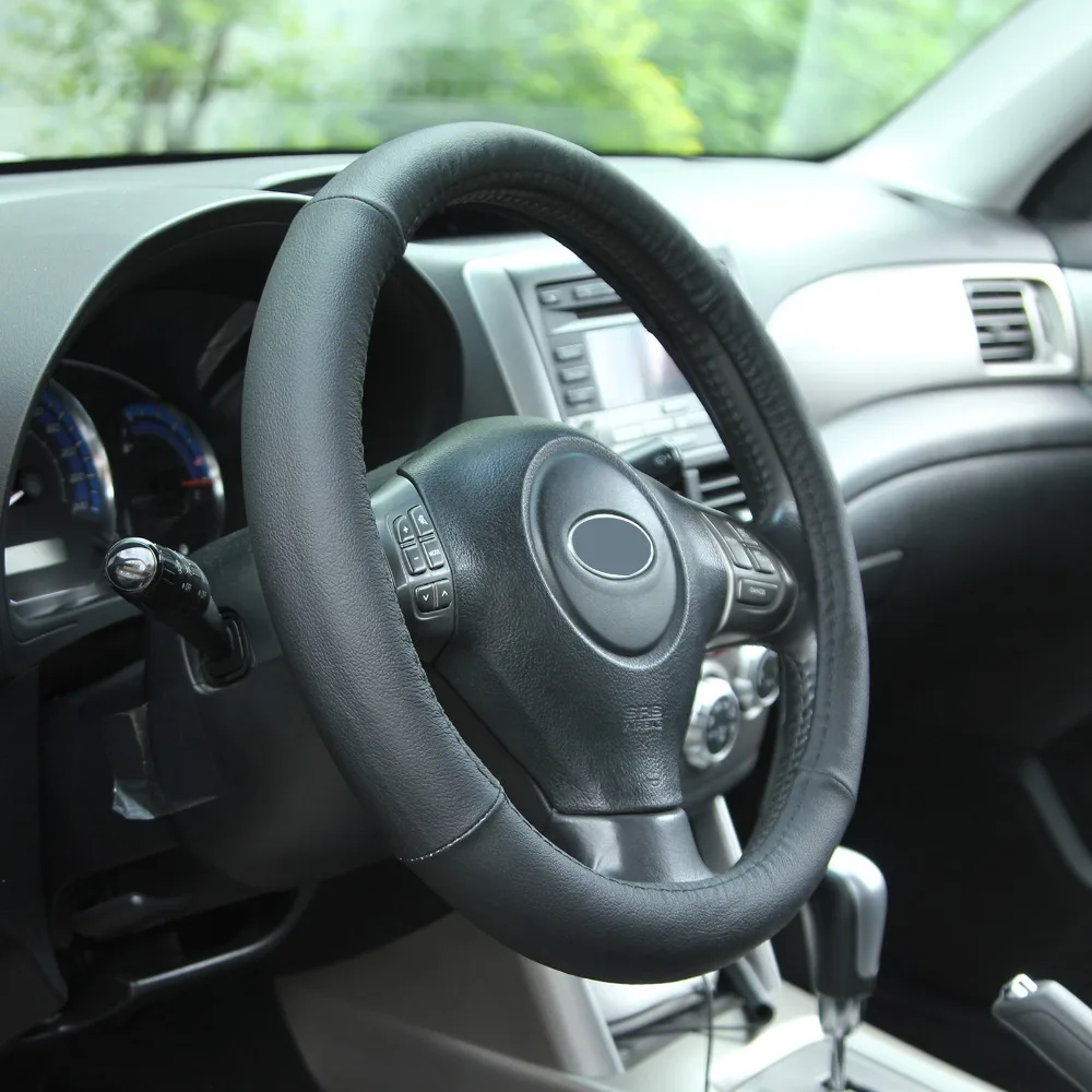 Автомобильный чехол на руль из натуральной кожи для фургонов 37 38 см/14 15