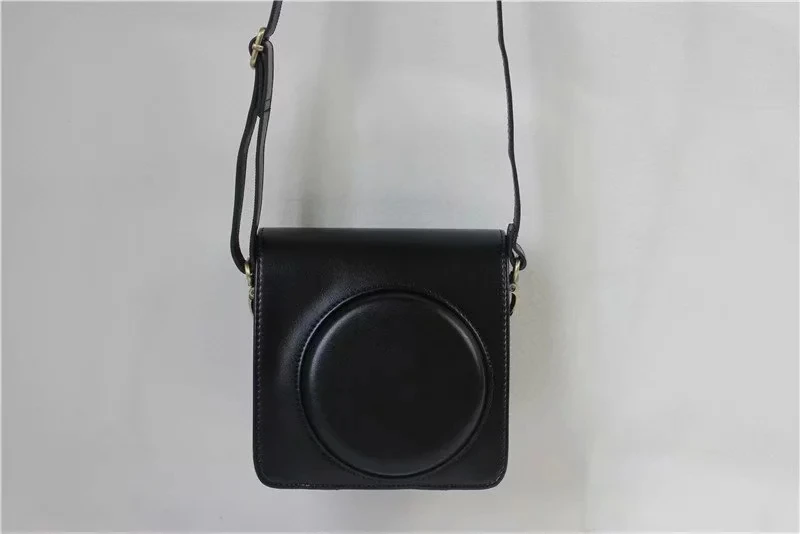 Protective Case Brown/Black PU Leather Camera Bag with Strap for Fujifilm Instax Square SQ6 Instant Film Camera