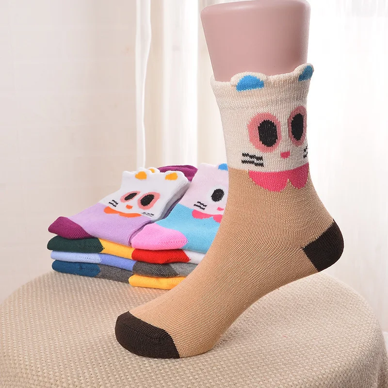 6 пар детских модных носков новые весенне осенние хлопковые носки с милым