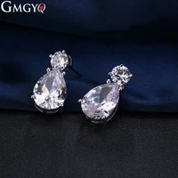 gmgyq new earrings arrivals cubic zirconia geometric aretes de mujer modernos 2018 con cristales wedding banquet gifts for women