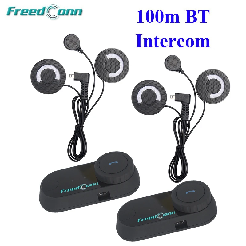 FreedConn 2 шт. BT Интерком Bluetooth мотоциклетный шлем T-COM Переговорная гарнитура мягкий