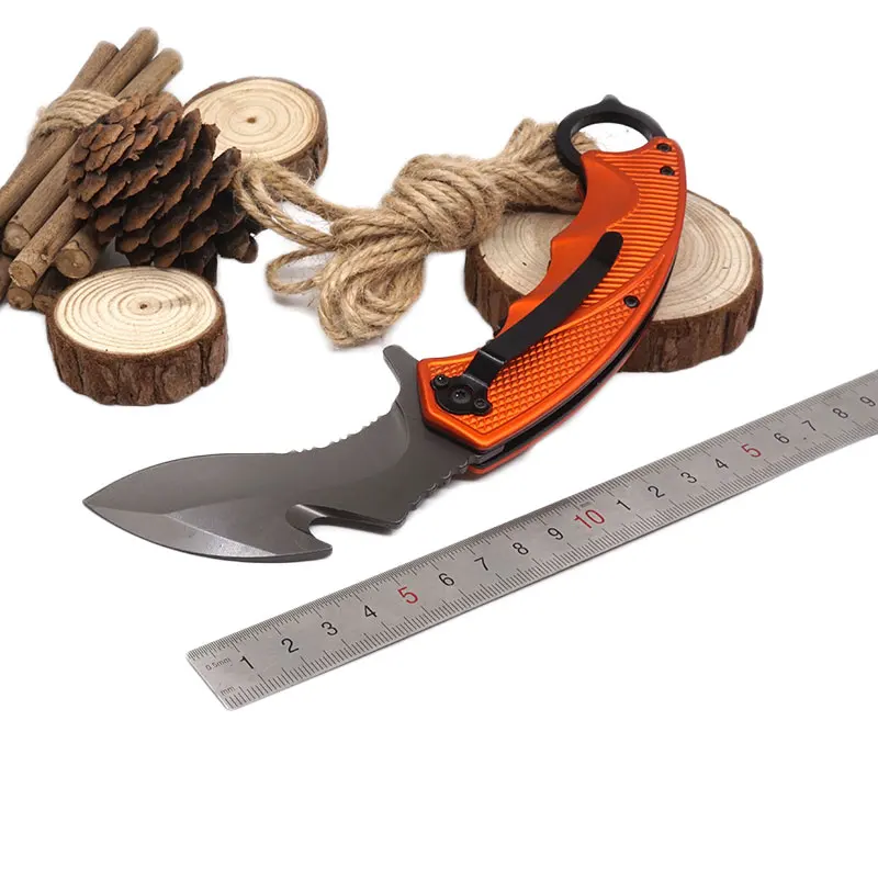 Складной нож Karambit тактический карманный для охоты на открытом воздухе 5Cr15Mov