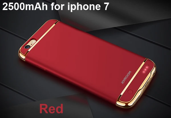 for i7 Red Перезаряжаемый чехол для внешнего резервного аккумулятора для iPhone 6, 6s, 7 Plus, внешний аккумулятор для iPhone 6, 6s, 7, чехол для зарядного устройства телефона - Цвет: for i7 Red