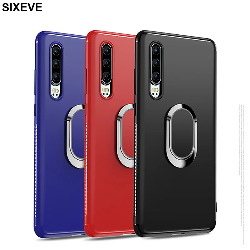 Магнитный вращающийся силиконовый чехол для телефона Huawei P10 Lite Plus P20 P30 Pro honor 10 9 Mate