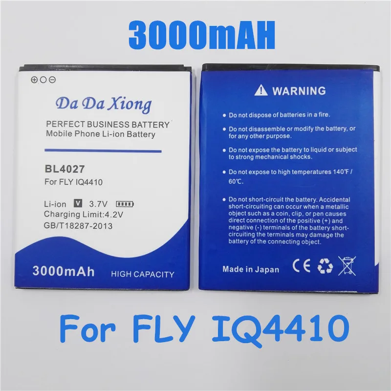 Литий ионный аккумулятор BL4027 bl4027 3000 мАч для телефона FLY IQ4410 сменные батареи|battery