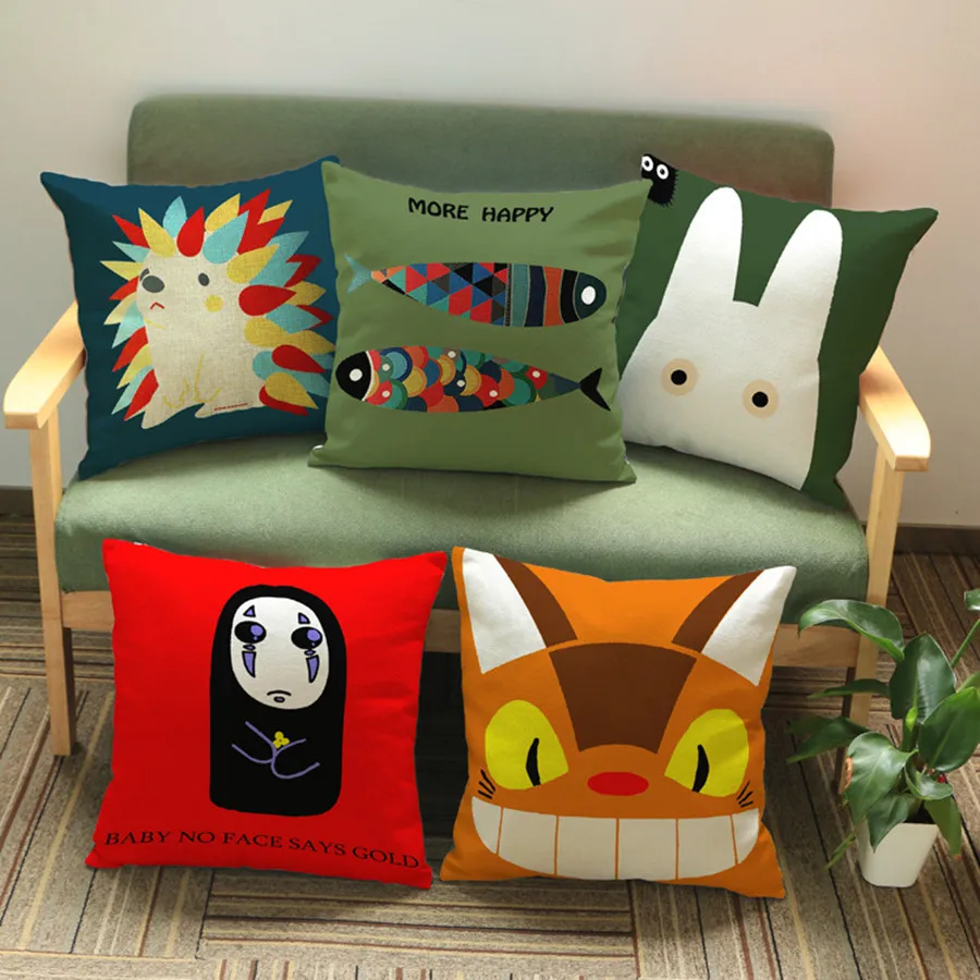 Милый японский мультфильм животных Лидер продаж диванные подушки с рисунком