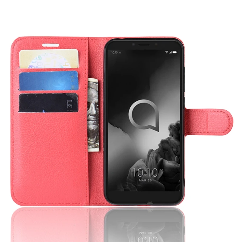 Чехол-подставка для Alcatel 1 S, роскошный флип-кошелек из искусственной кожи, деловые чехлы для телефонов Alcatel 1 S 5024D 1 S, чехлы на заднюю панель