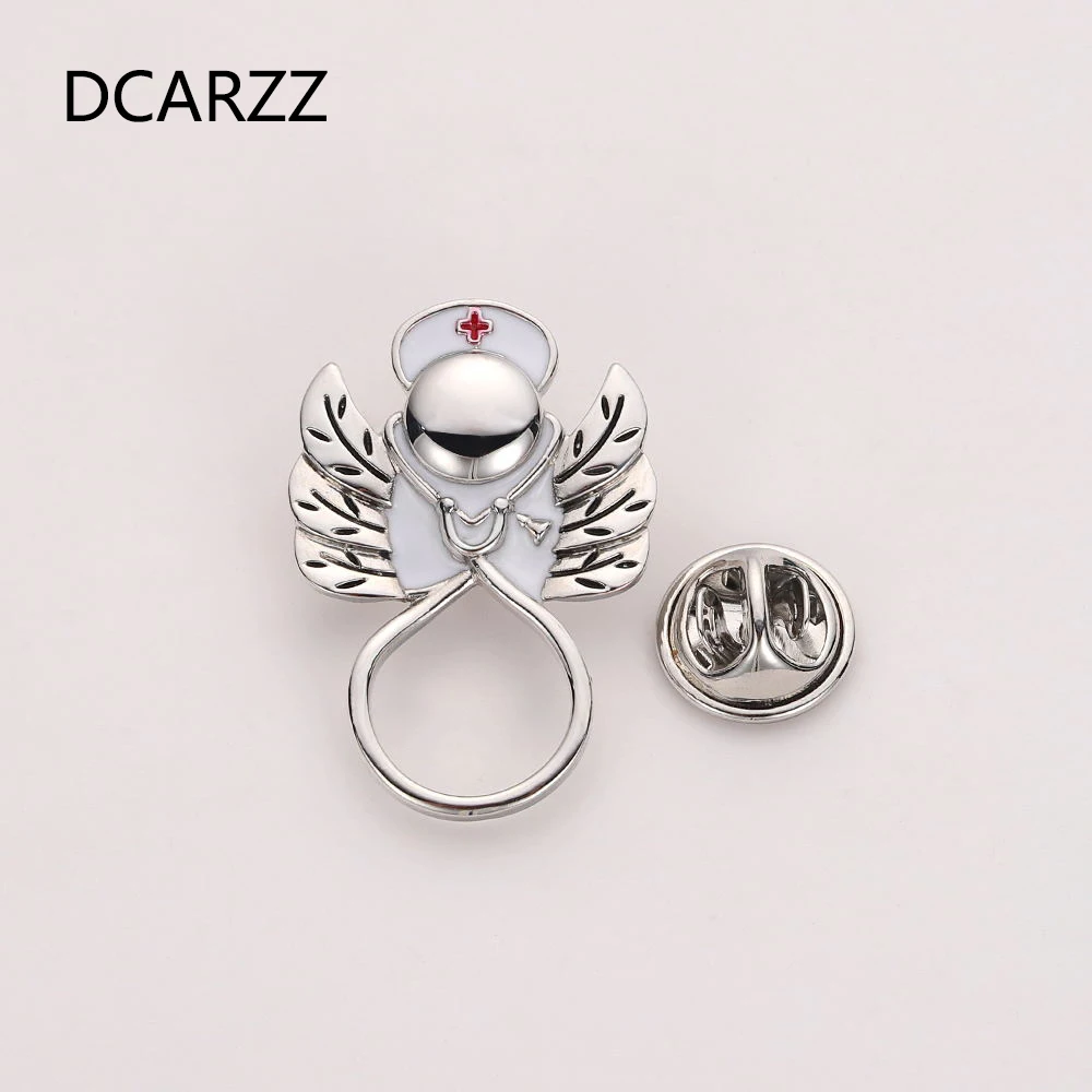 

New High Quality Brooches Doctor Nurse Stethoscope Brooch Medical Jewelry Gold Color Badge Pins Women Jewelry Acessorios