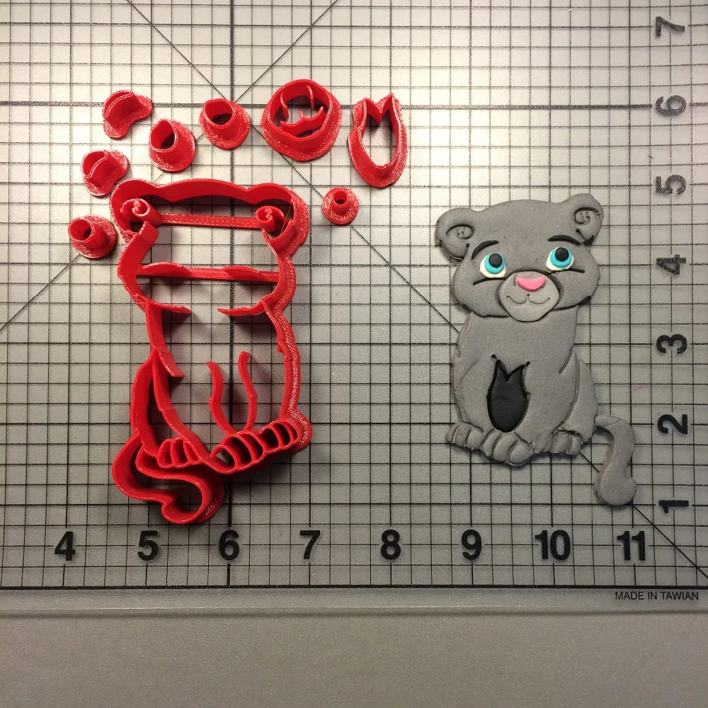 Набор милых фрез для печенья в виде пантеры формочки пирожных с 3D принтом на