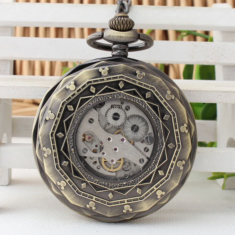 2017 Западная ветер механические карманные часы студенты одежда аксессуары с