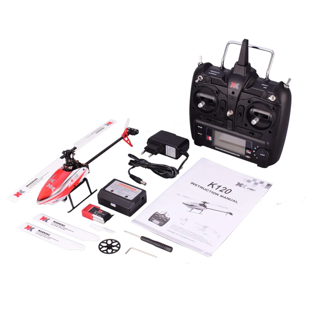 Wltoys XK K120 6CH 3D 6G система дистанционного управления игрушка бесщеточный мотор RC вертолет с передатчиком совместим с FUTABA S-FHSS - Цвет: RTF(With Remote)
