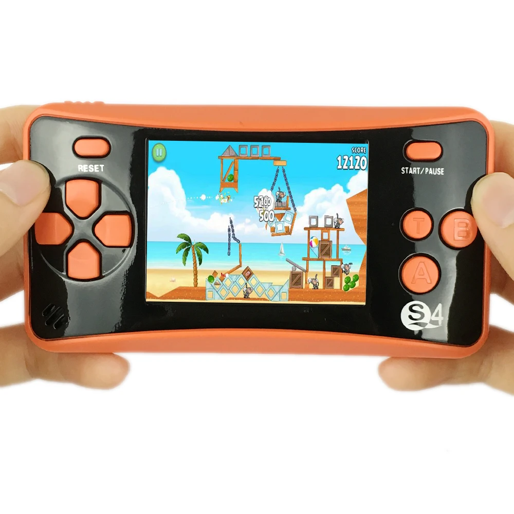 Оранжевый Мини ТВ видео игровые консоли JJFUN QS-4 портативная игровая консоль AV порт Ретро встроенные 182 классические игры 2,5 дюймовый ЖК-плеер - Цвет: Оранжевый