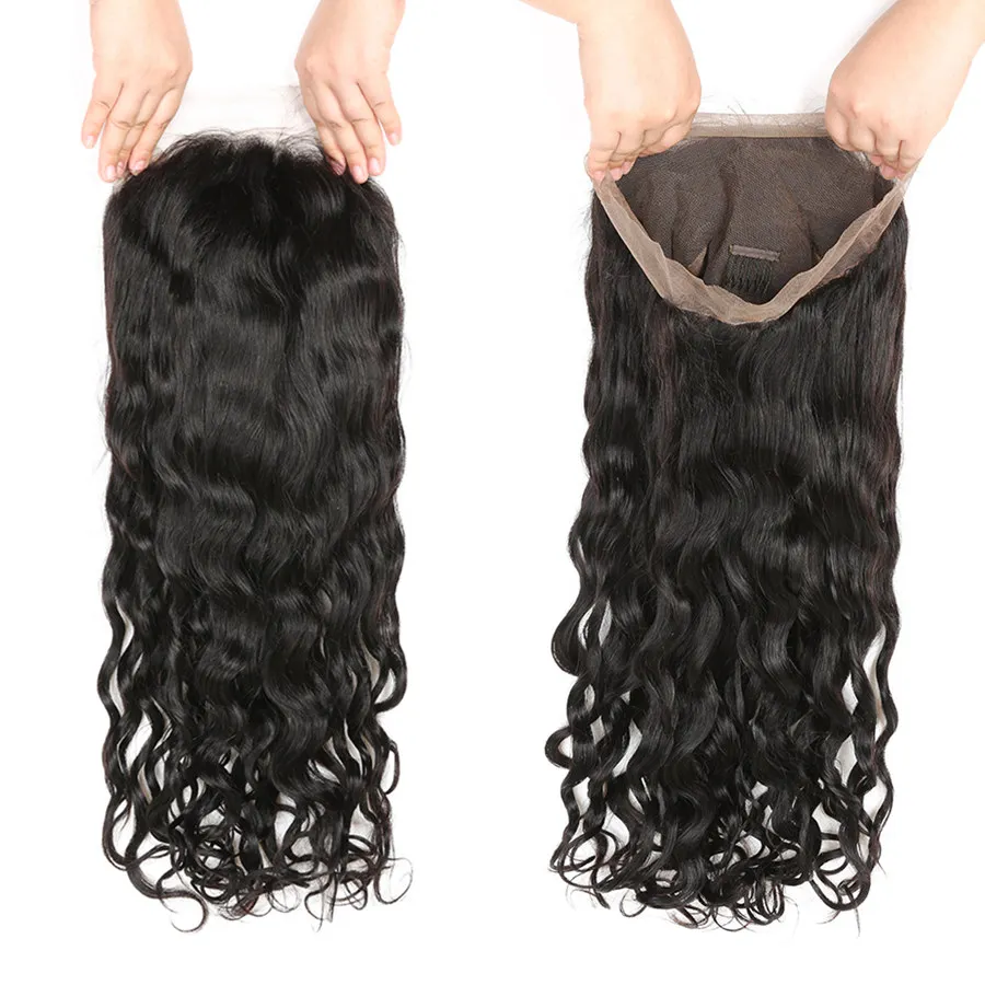 RXY Water Wave Wig 360 Lace Frontal Pre Plucked With Baby Hair Brazilian Front Human For Black Women Remy | Шиньоны и парики