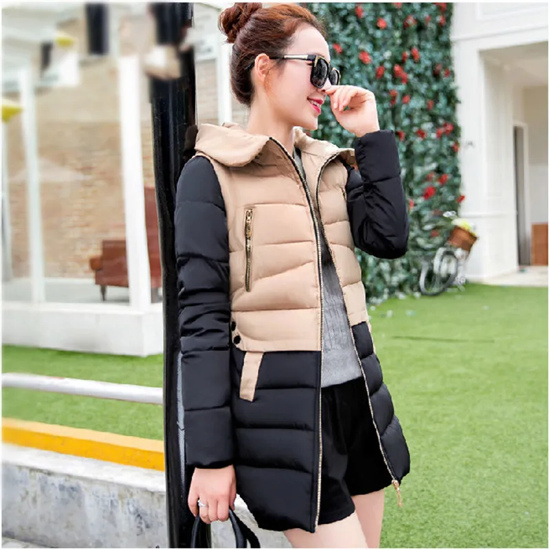 Горячая Распродажа 2017 новая зимняя женская хлопковая стеганая Модная Куртка