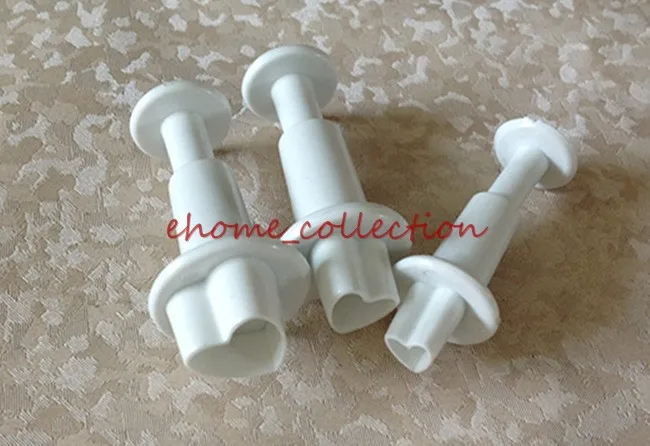 3 шт. в форме сердца печенья помадки плунжеры Резчики рождественские подарки