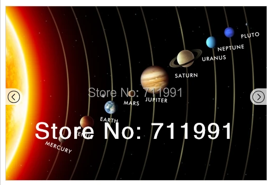 Бесплатная доставка Пользовательские планет в солнечной Системы Фреска