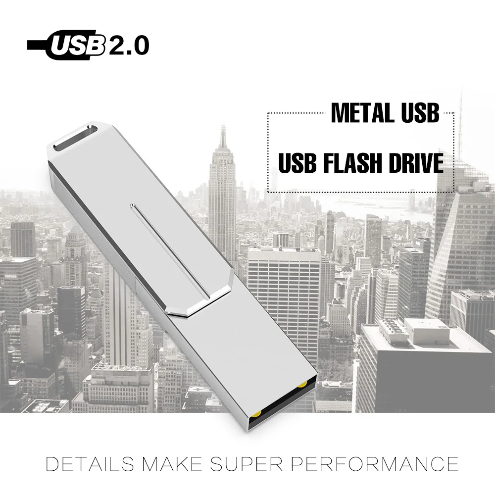 Горячего металла поворачивается usb флэш-накопитель 128 ГБ флеш-накопитель 64 32