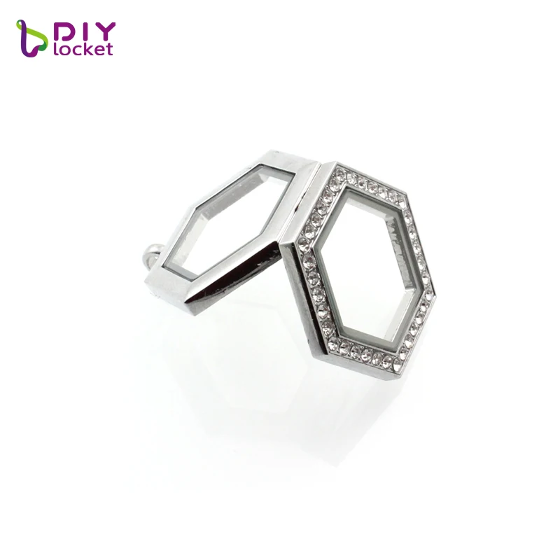 Diylocket Living Locket Necklace подвеска Магнитная стеклянная плавающая с цепью сплав +