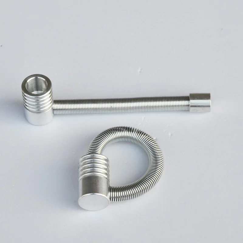 1 шт. длина: 12 см пружинная металлическая курительная трубка портативные