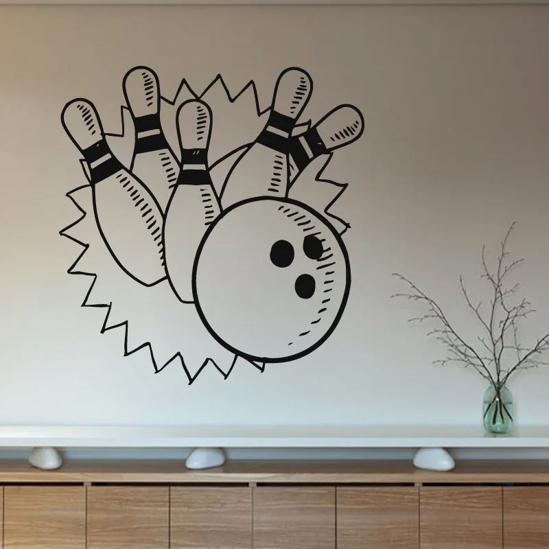 

ZOOYOO Bowling Games Wall Stickers Wall Art Interior Design Home Decor Living Room Decoration Kids Nursery Boys Room Wall Decals