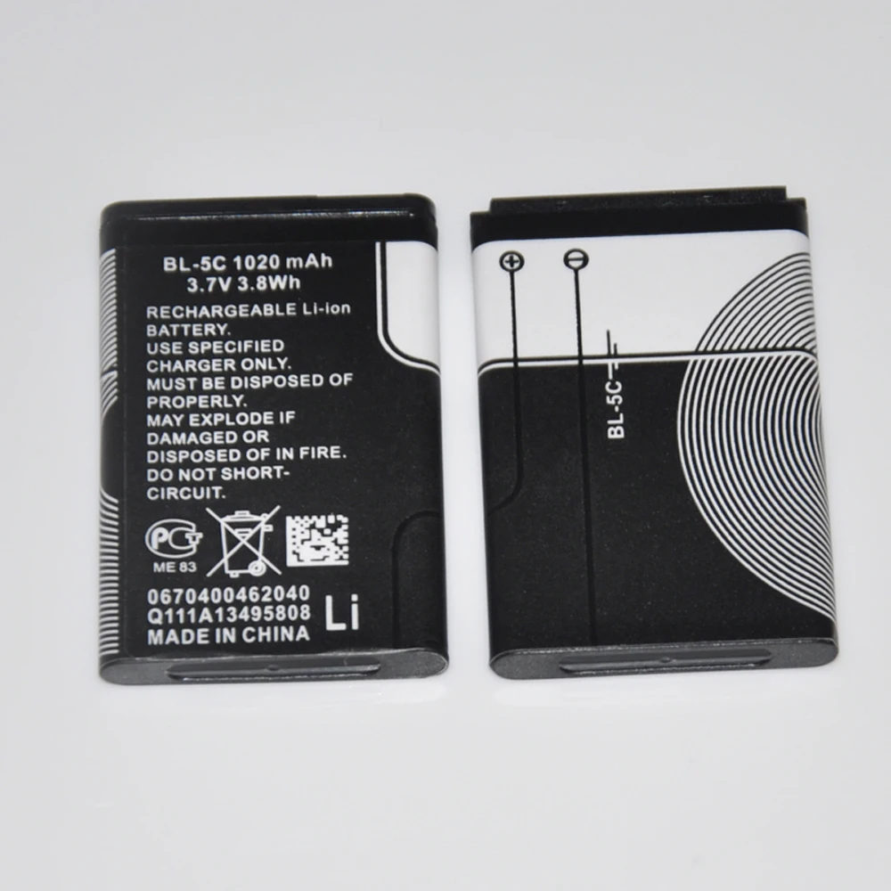 SORAVESS 3 7 V 1020mAh литий-ионная литиевая полимерная аккумуляторная батарея BL-5C батареи