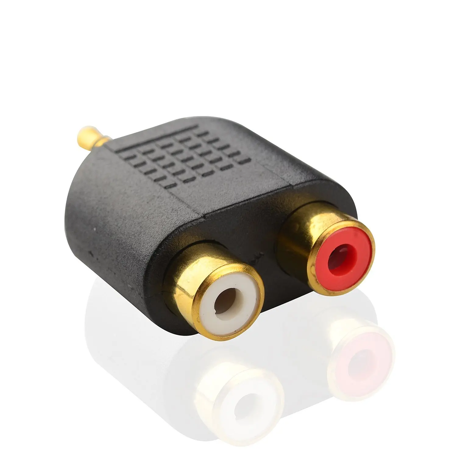 Позолоченные 3 5 мм стерео до 2 RCA фотовспышки|stereo adapter|stereo 3.5mm3 5mm adapter |