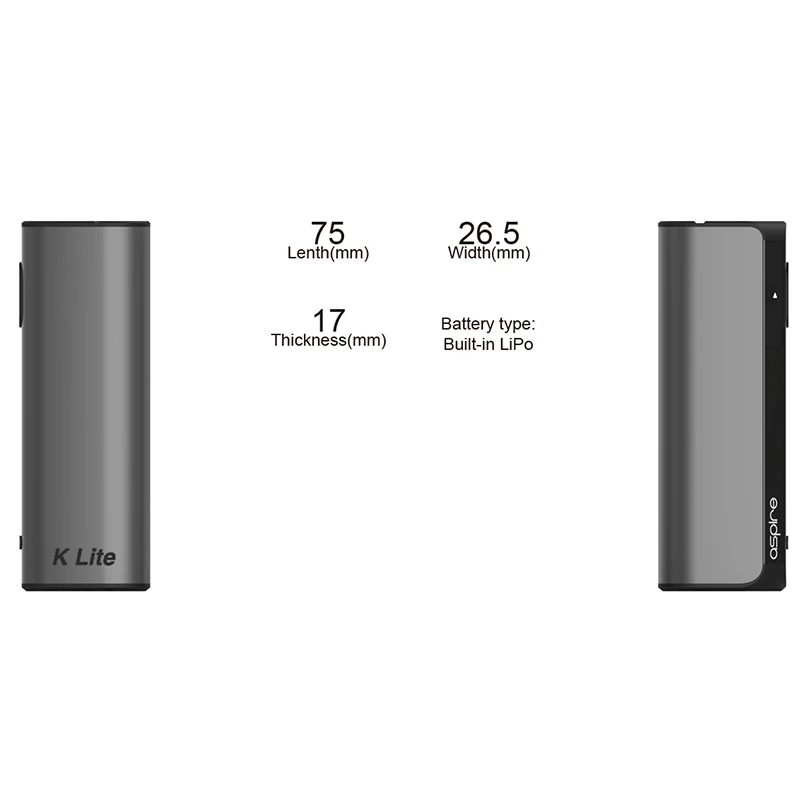 Оригинальный мод Aspire K-Lite аккумулятор 900 мА/ч бокс для электронных сигарет вейп с