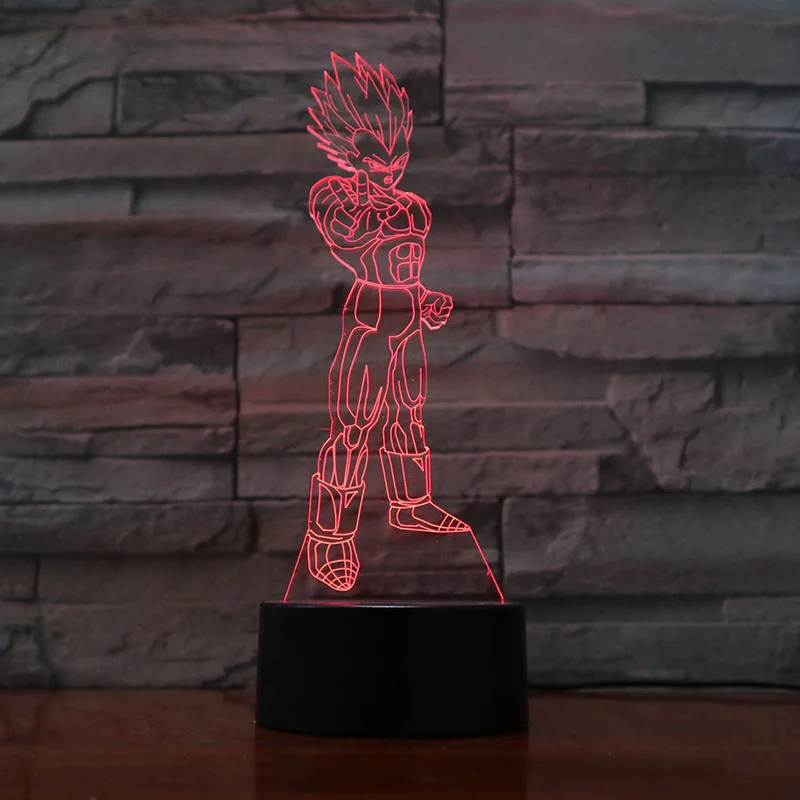 Фигурка "Dragon Ball" атмосферная настольная лампа Lampara Супер Saiyan Goku Usb 3d светодиодный ночник прикроватный сенсорный Сенсор освещение лампа