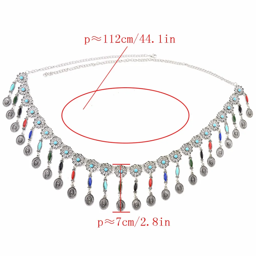 Турецкий металлический подвесной хиппи бохо цветок кисточка тела ювелирные