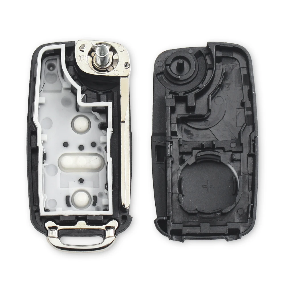KEYYOU 2 складной чехол для ключей с 3 кнопками пустой VW Polo Golf MK6 Jetta Tiguan Touareg 2002 2011 202AD
