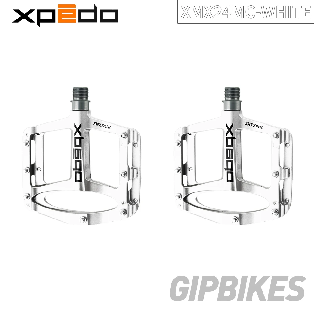 WHITE XPEDO велосипедные педали магния MTB горный велосипед SPRY XMX24MC сверхлегкие педали 255 г 6 цветов - Цвет: WHITE