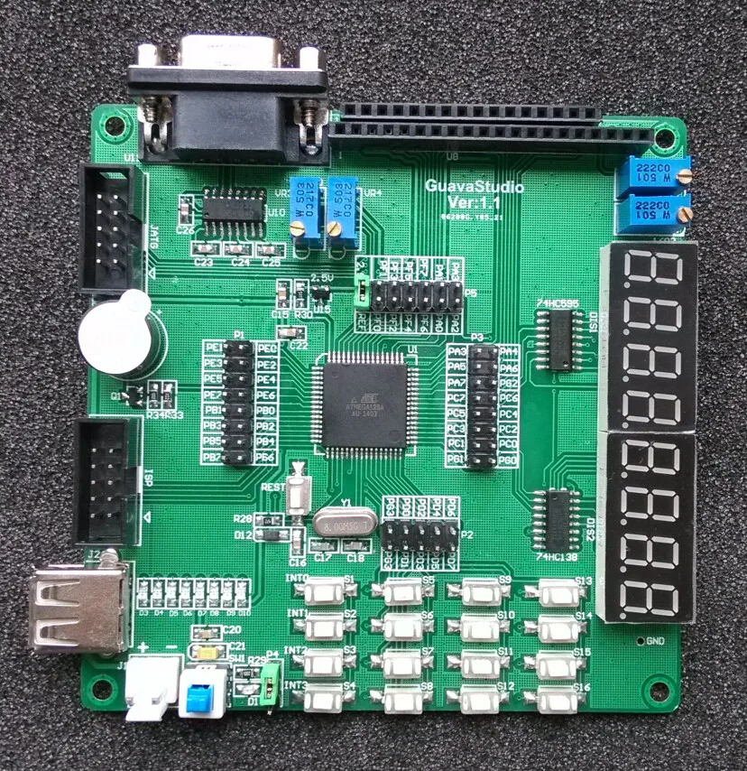 Бесплатная доставка Atmega128A Новая плата AVR Atmega128 для отправки фотоэлементов |