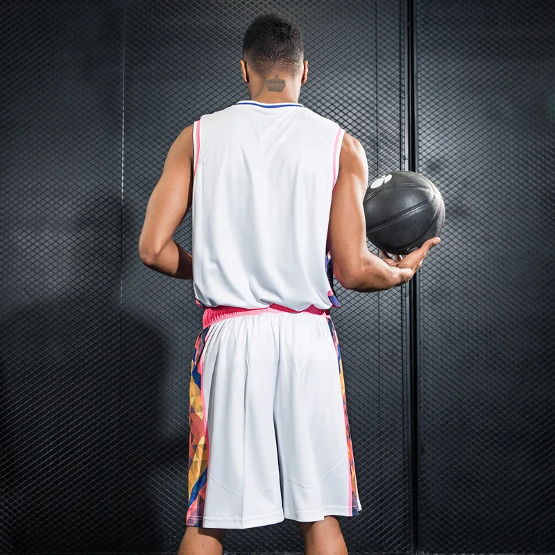 Customized 2018 New Breathable Youth and Men's Basketball Sports Training Sleeveless Shirts Shorts Uniform Set |