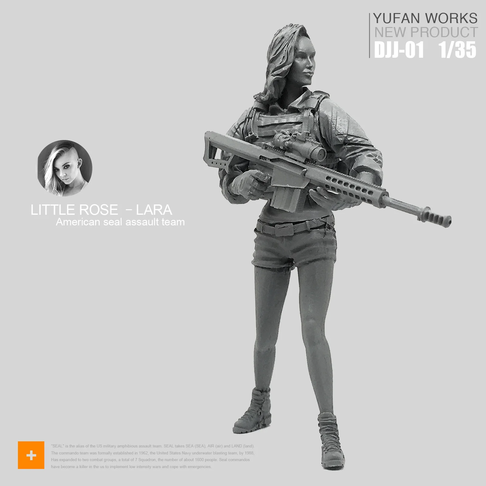 Модель Yufan 1/35 года женский набор для сборки фигурки из смолы в виде солдата |