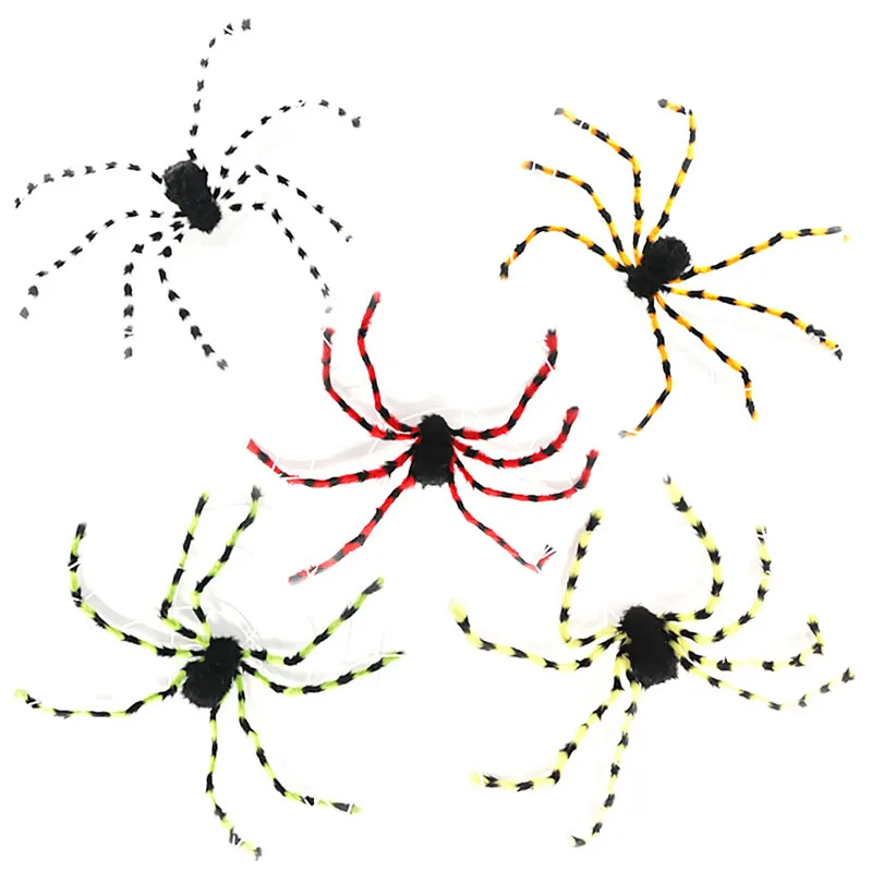 

1PCS Thrilling 150cm Large Plush Spider Halloween Bar Party Decoration Toy Props Multicolor spider is Random Delivery