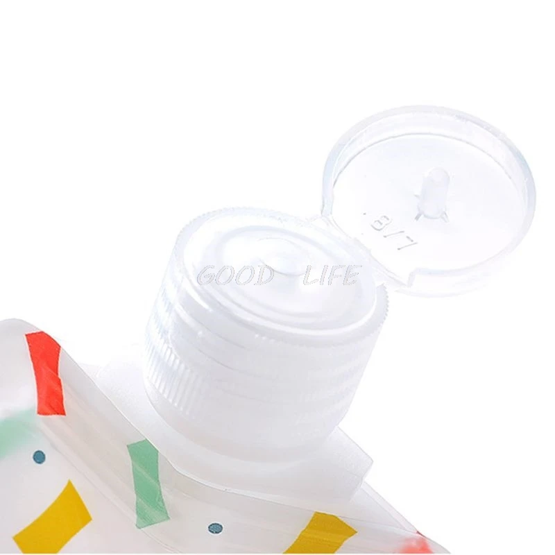 100ml Mini Travel Liquid Dispenser Bag Shampoo Storage Container Candy Color Letters Geometric Pattern Lotion Bottle Squeeze | Красота и
