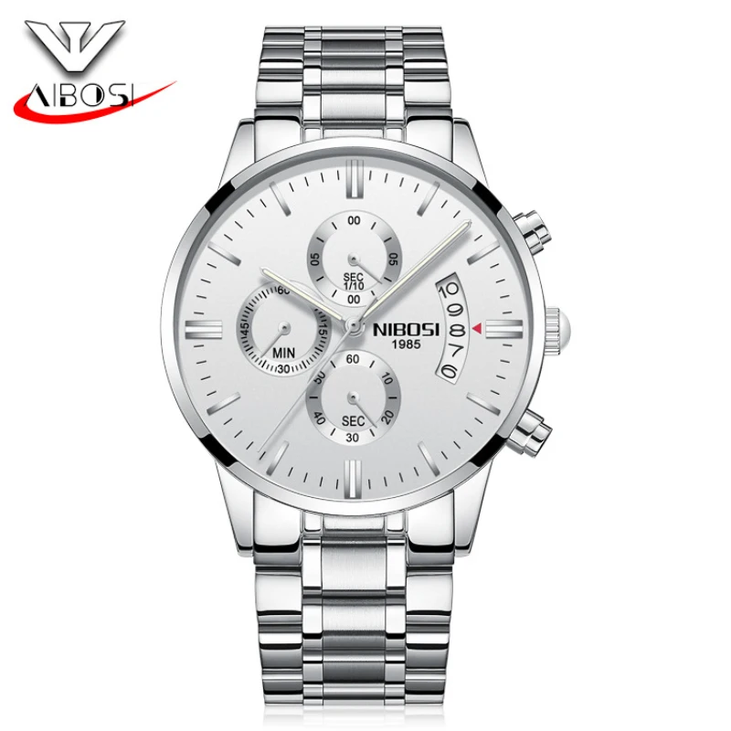 NIBOSI мужские часы Топ Бренд роскошные Бизнес водонепроницаемые модные