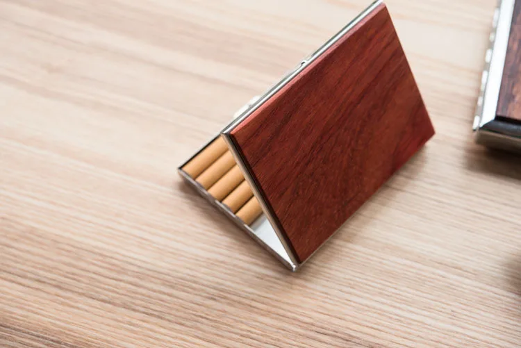 Коробка для сигарет из редкого дерева Ультратонкий Футляр твердой древесины