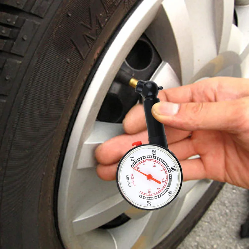 

Auto Wheel Tire Gauge Air Pressure Meter Handle Mirror Shaped Vehicle Motorcycle Car Tyre Tester Inspection Tools Auto Parts