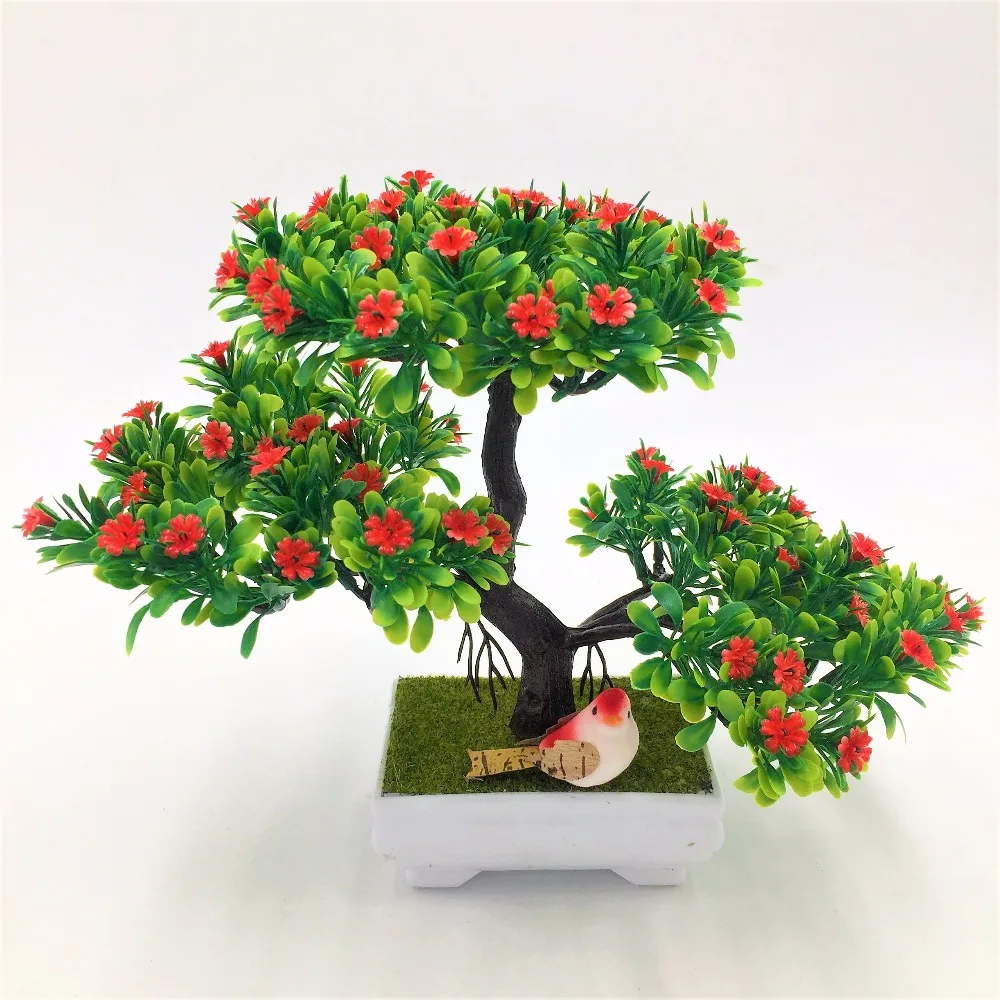 1 шт. приветствие сосна искусственный бонсай круглые декоративные цветы и венок с