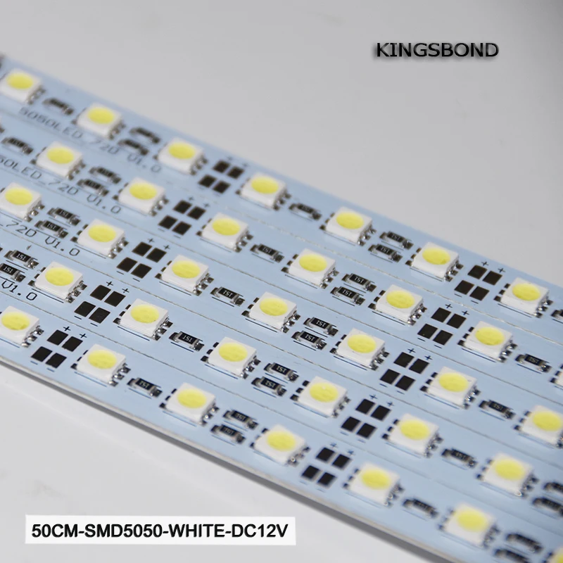 10 шт. супер яркий жесткий бар DC12V 50 см 36 led SMD 5050 Алюминий сплав светодиодное освещение для шкафа
