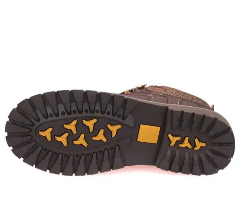 Мужские кожаные водонепроницаемые ботинки темно серые очень теплые с резиновой