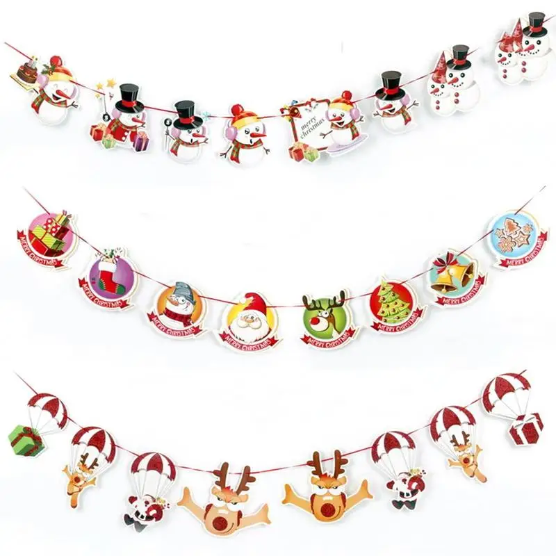 Рождественское украшение баннер флаг для новогодвечерние искусственные флаги