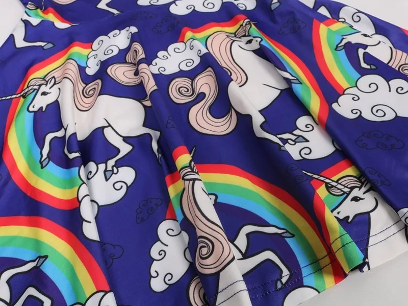 Toddler Girl Dresses Cartoon Dinosaur Printed Unicorn Party Tutu Dress for Girls Big Clothes Birthday Gift Princess | Детская одежда и