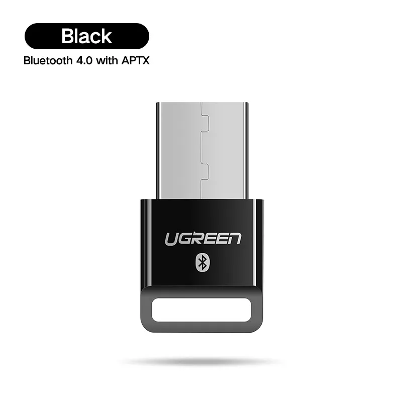 Ugreen USB Bluetooth приемник передатчик 4,0 адаптер ключ aptx Беспроводной наушников ПК музыкальный приемник Bluetooth аудио адаптер - Цвет: black